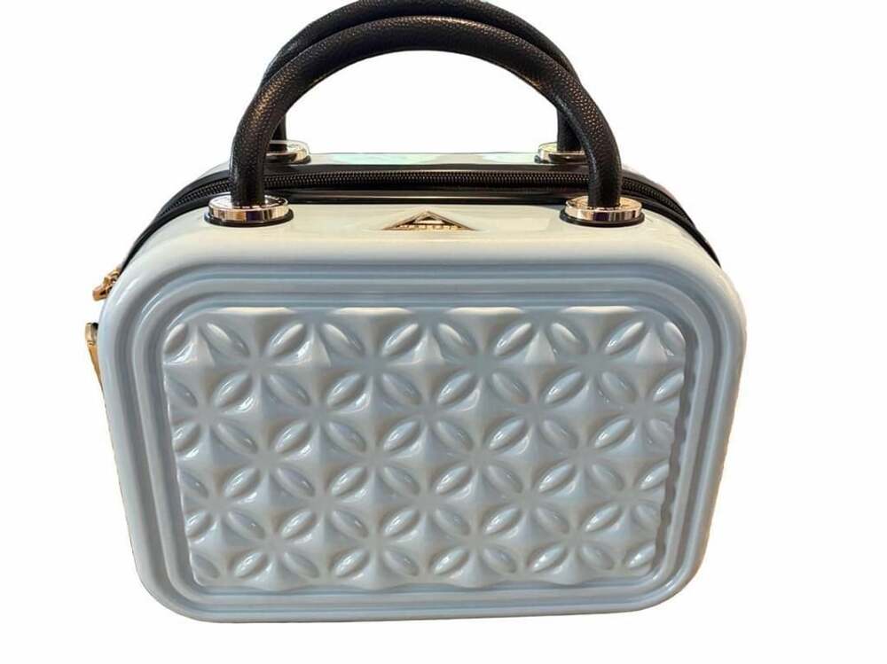 Triforce Elite Travel Sky Blue Hardside Vanity Case Travel Makeup Bag NWT